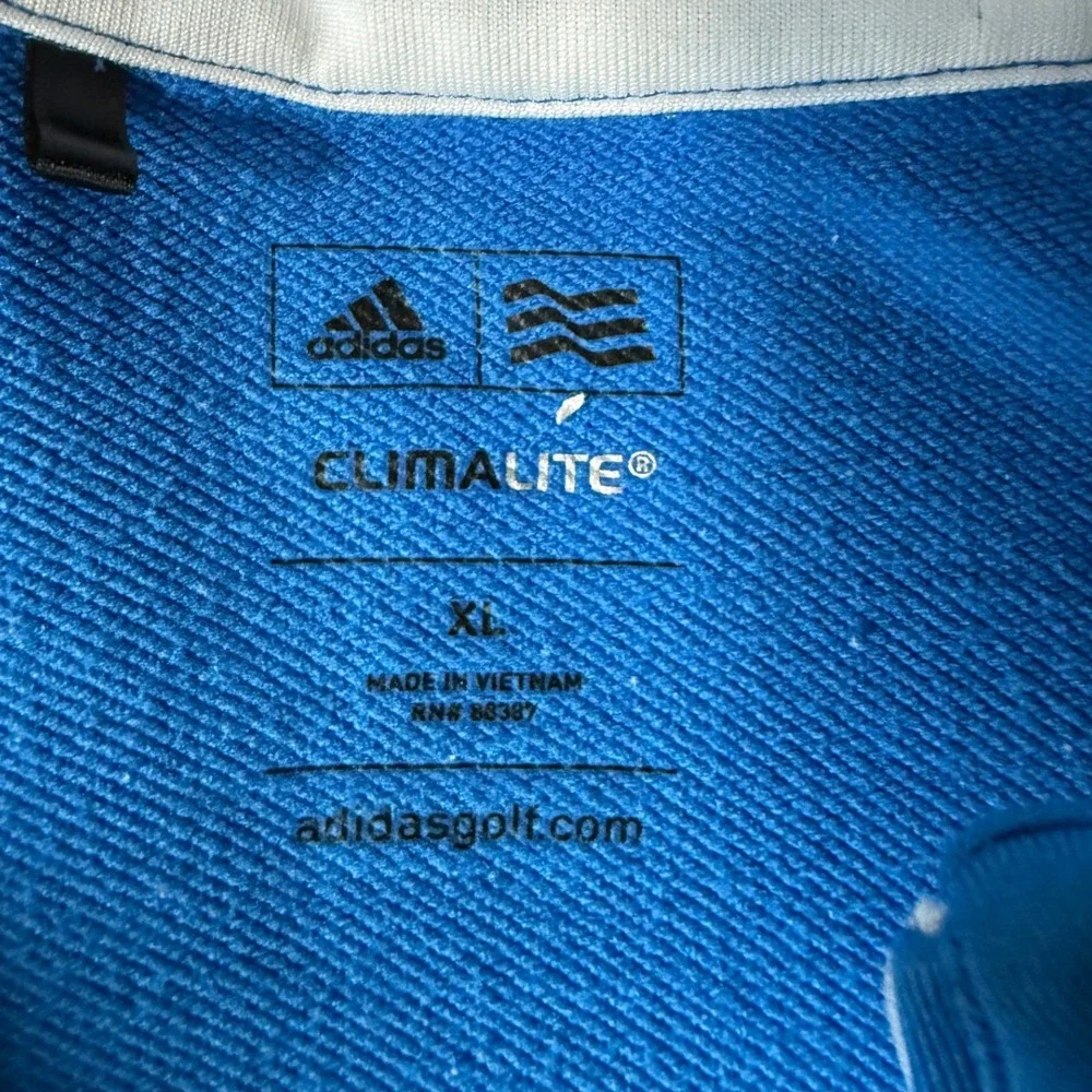 Adidas Golf Climalite Mens XL Blue Quarter Zip Pullover‎ Long Sleeve Shirt